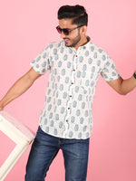 Load image into Gallery viewer, Sanganeri Print Casual Shirts for Men Stylish 100% Pure Cotton
