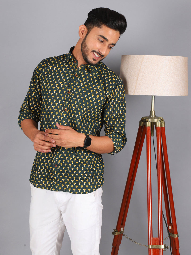 Sanganeri Print Casual Shirts for Men Stylish 100% Pure Cotton