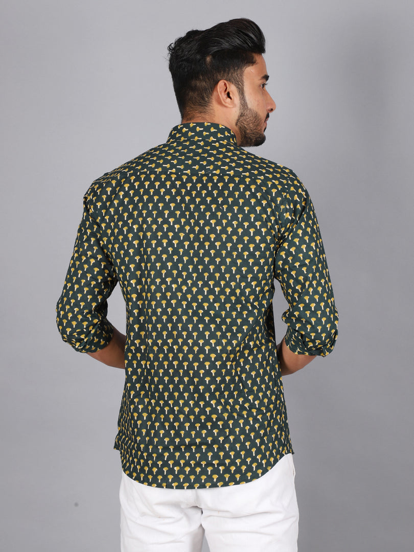 Sanganeri Print Casual Shirts for Men Stylish 100% Pure Cotton