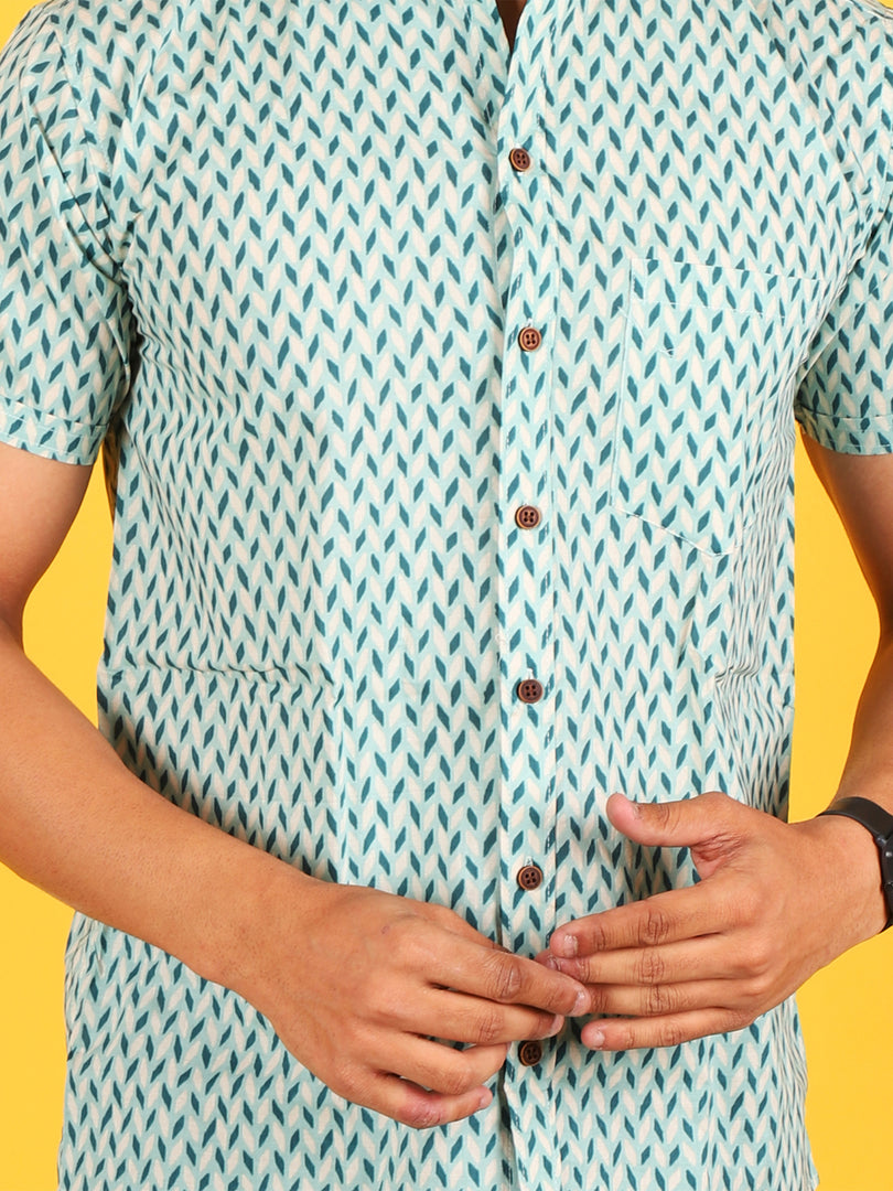 Sanganeri Print Casual Shirts for Men Stylish 100% Pure Cotton