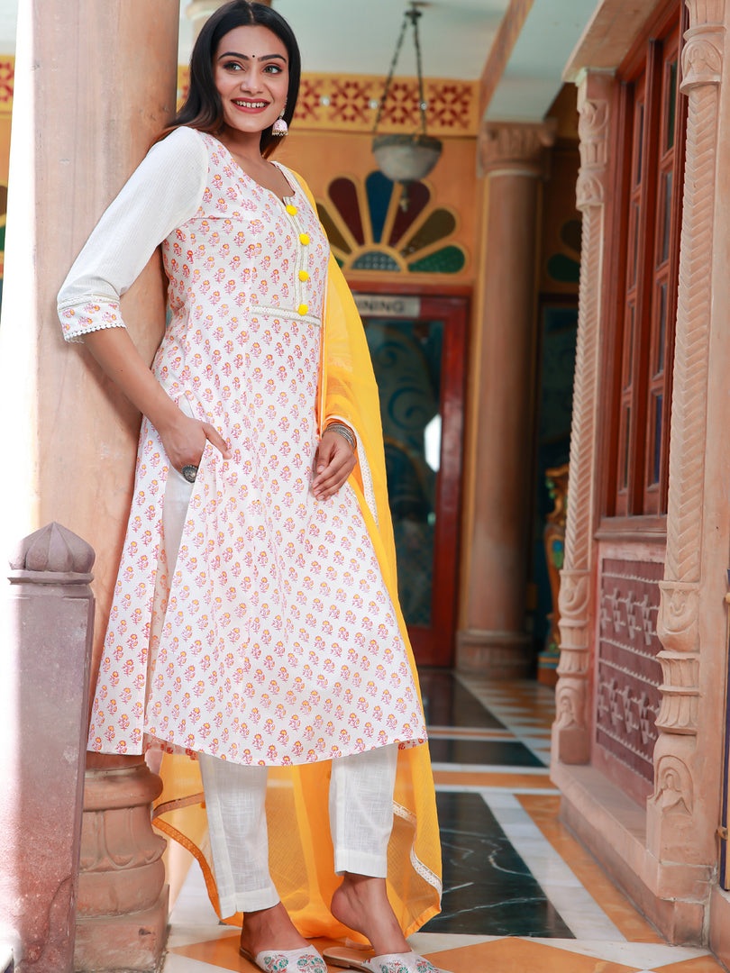 A line panel 3 pcs kurta sets