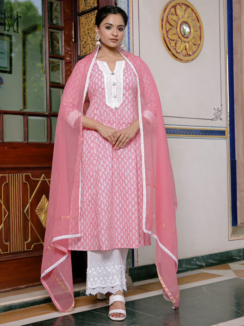 A line panel 3 pcs kurta sets