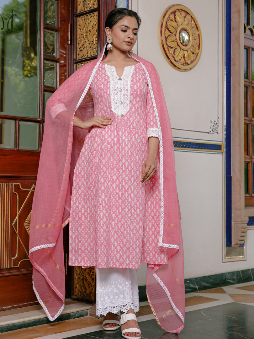 A line panel 3 pcs kurta sets