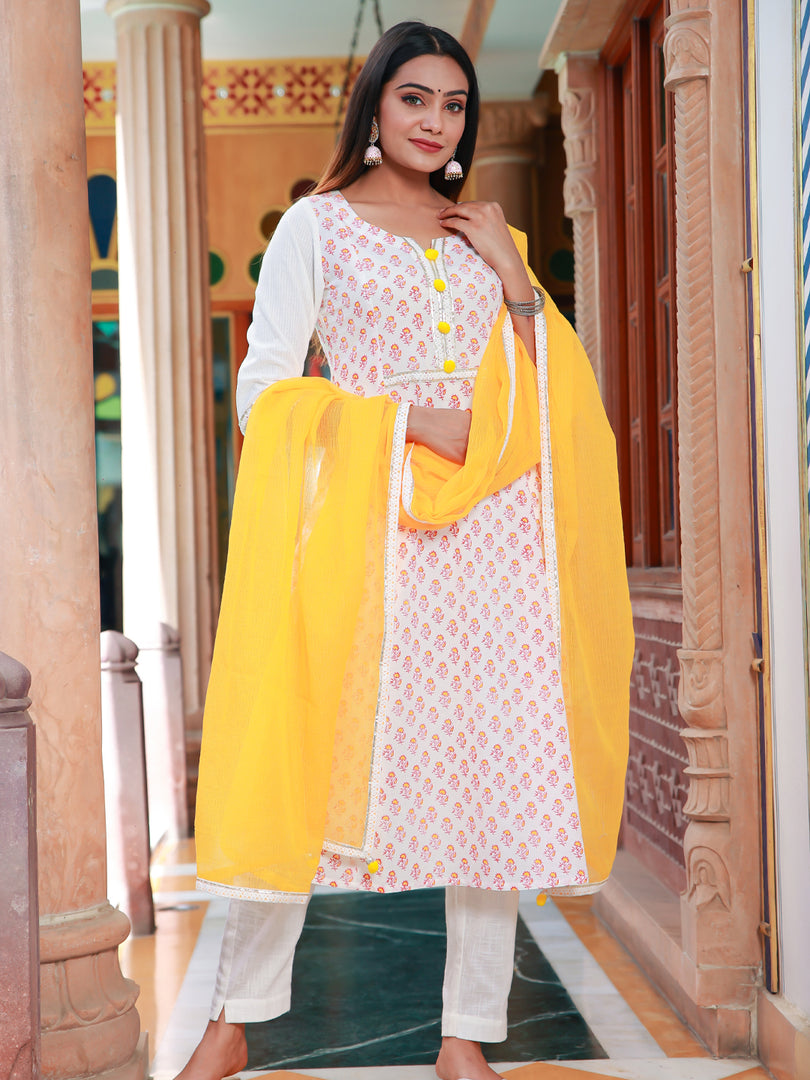 A line panel 3 pcs kurta sets