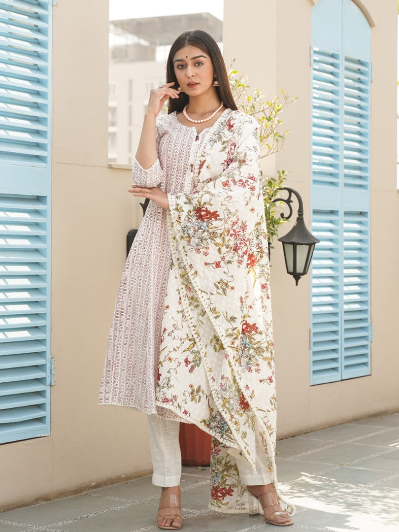 A line panel 3 pcs kurta sets