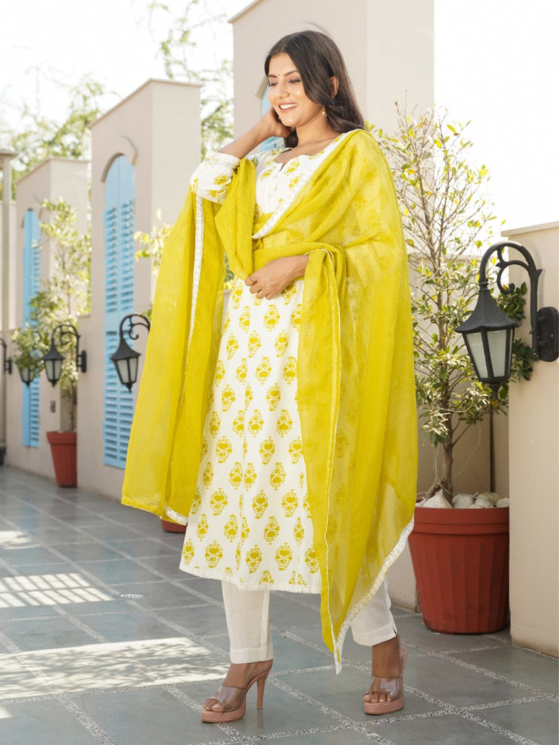 A line panel 3 pcs kurta sets